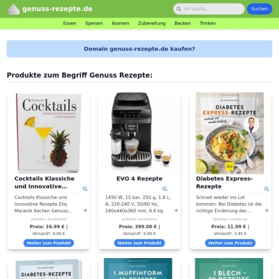 Screenshot genuss-rezepte.de