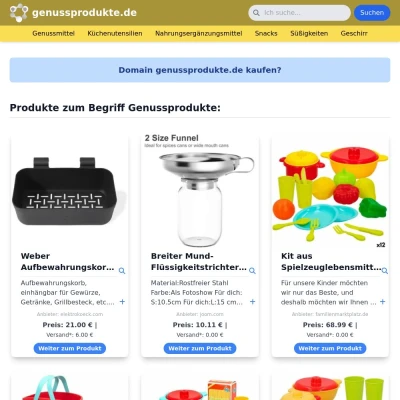 Screenshot genussprodukte.de