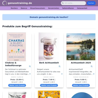 Screenshot genusstraining.de