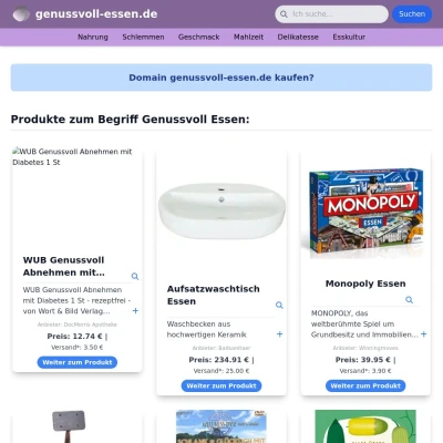 Screenshot genussvoll-essen.de