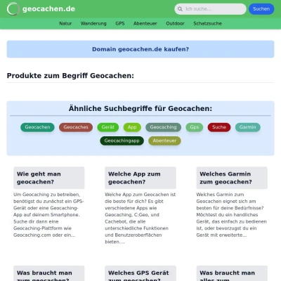 Screenshot geocachen.de