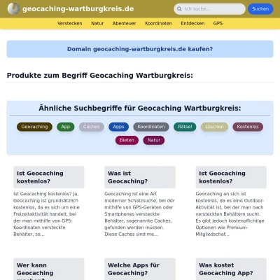 Screenshot geocaching-wartburgkreis.de