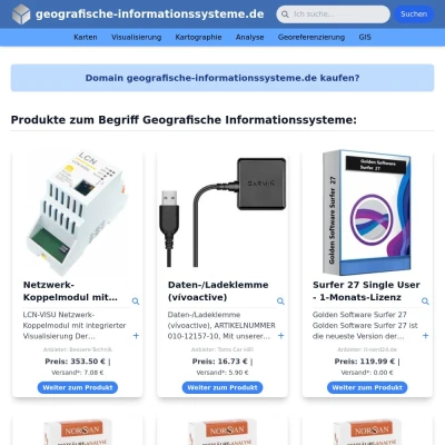 Screenshot geografische-informationssysteme.de