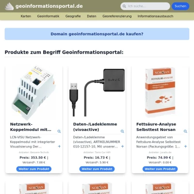 Screenshot geoinformationsportal.de