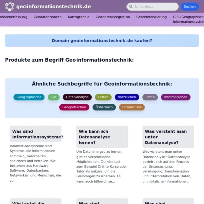 Screenshot geoinformationstechnik.de