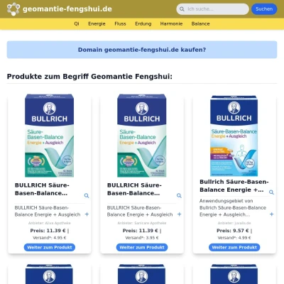 Screenshot geomantie-fengshui.de