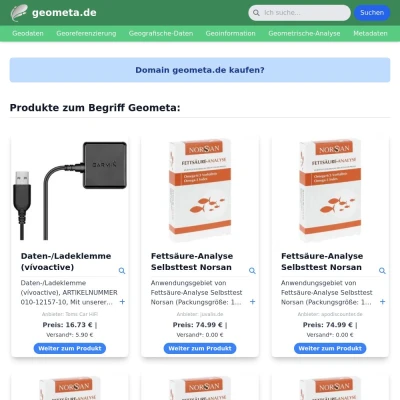 Screenshot geometa.de