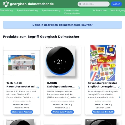 Screenshot georgisch-dolmetscher.de