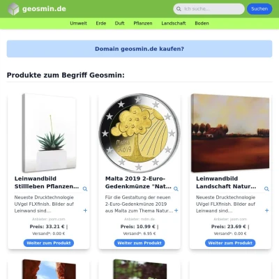 Screenshot geosmin.de