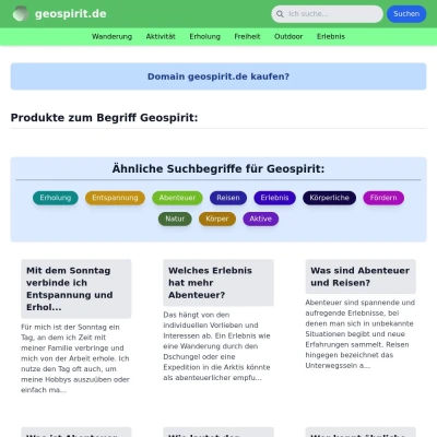 Screenshot geospirit.de