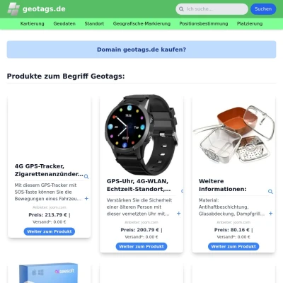 Screenshot geotags.de