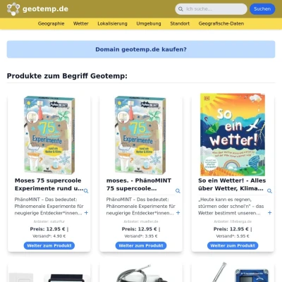 Screenshot geotemp.de