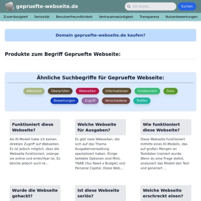 Screenshot gepruefte-webseite.de