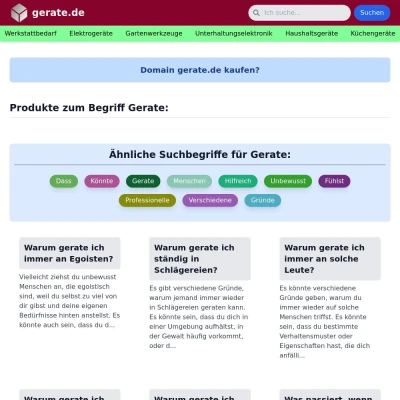 Screenshot gerate.de