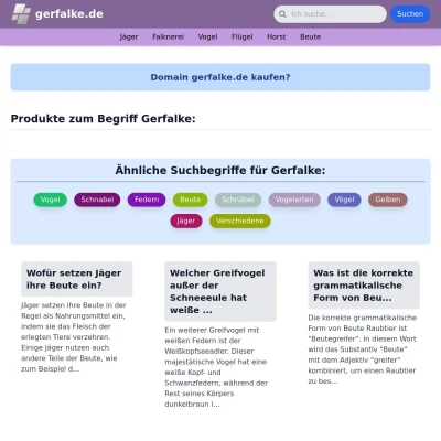 Screenshot gerfalke.de