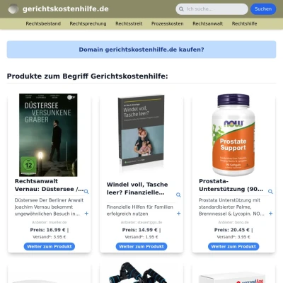 Screenshot gerichtskostenhilfe.de