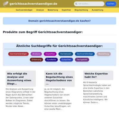 Screenshot gerichtssachverstaendiger.de