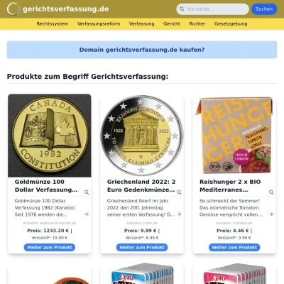 Screenshot gerichtsverfassung.de