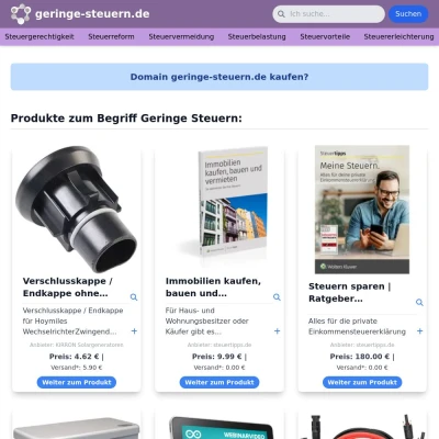 Screenshot geringe-steuern.de