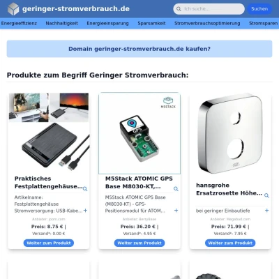 Screenshot geringer-stromverbrauch.de