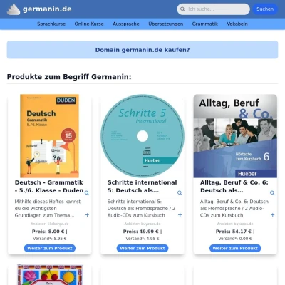 Screenshot germanin.de