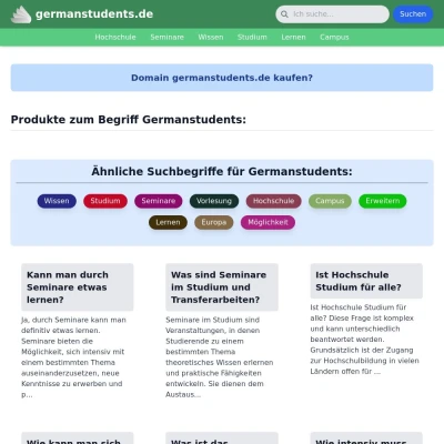 Screenshot germanstudents.de