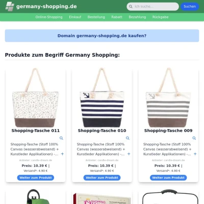 Screenshot germany-shopping.de