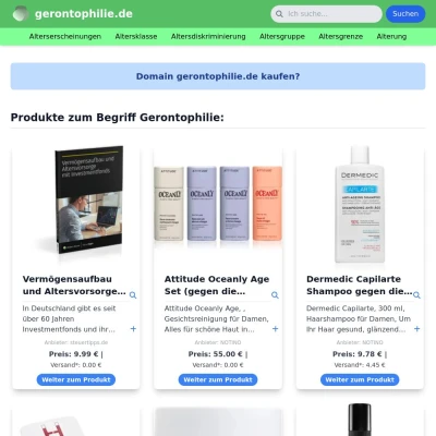 Screenshot gerontophilie.de