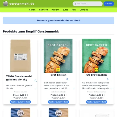 Screenshot gerstenmehl.de