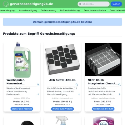 Screenshot geruchsbeseitigung24.de