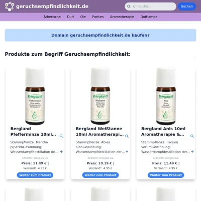 Screenshot geruchsempfindlichkeit.de