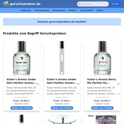 Screenshot geruchsproben.de