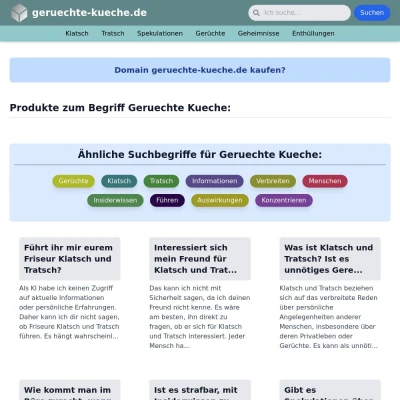 Screenshot geruechte-kueche.de