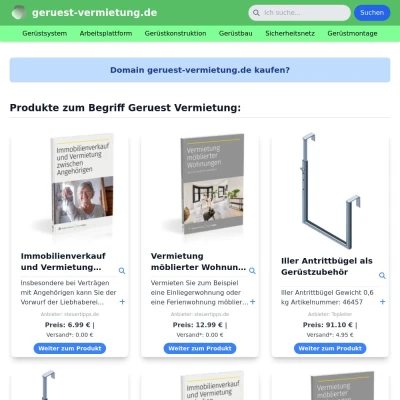 Screenshot geruest-vermietung.de