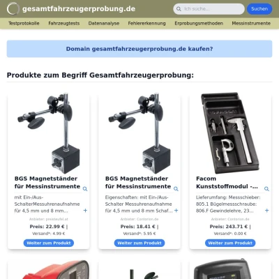 Screenshot gesamtfahrzeugerprobung.de