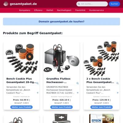 Screenshot gesamtpaket.de