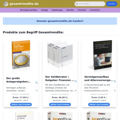 Screenshot gesamtrendite.de