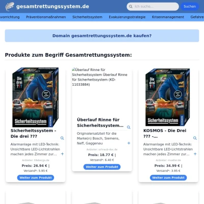 Screenshot gesamtrettungssystem.de