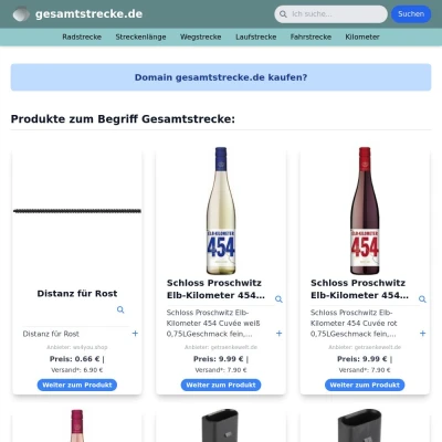 Screenshot gesamtstrecke.de