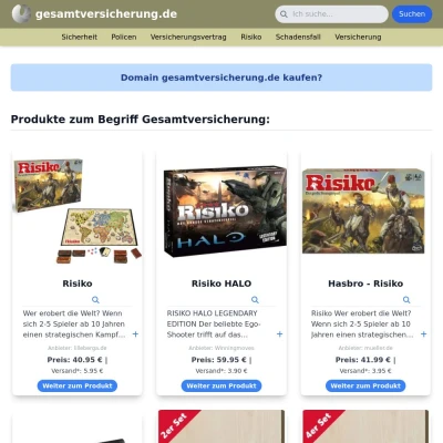 Screenshot gesamtversicherung.de