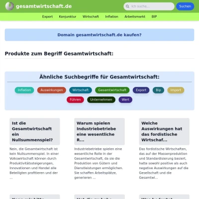 Screenshot gesamtwirtschaft.de