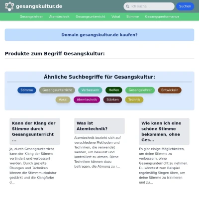 Screenshot gesangskultur.de