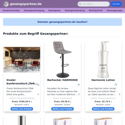 Screenshot gesangspartner.de