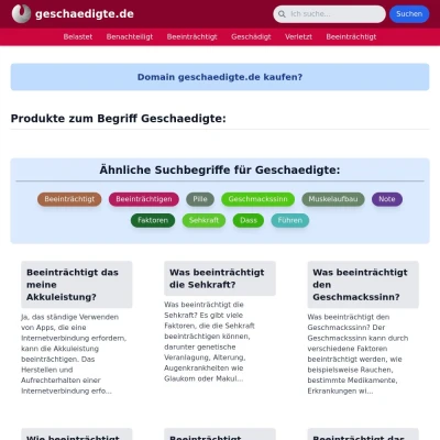 Screenshot geschaedigte.de