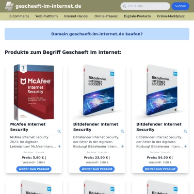 Screenshot geschaeft-im-internet.de