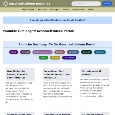 Screenshot geschaeftsideen-portal.de