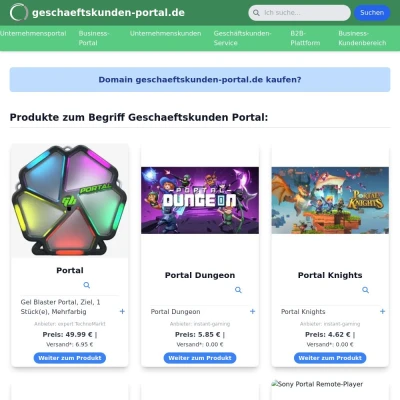 Screenshot geschaeftskunden-portal.de