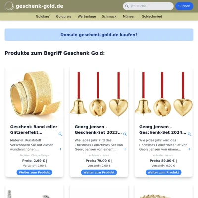 Screenshot geschenk-gold.de