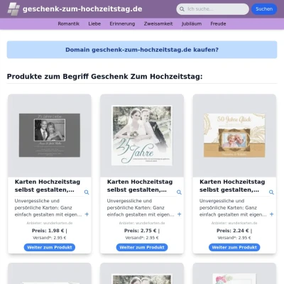 Screenshot geschenk-zum-hochzeitstag.de