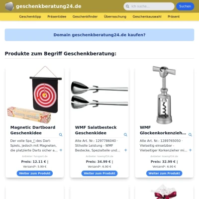 Screenshot geschenkberatung24.de